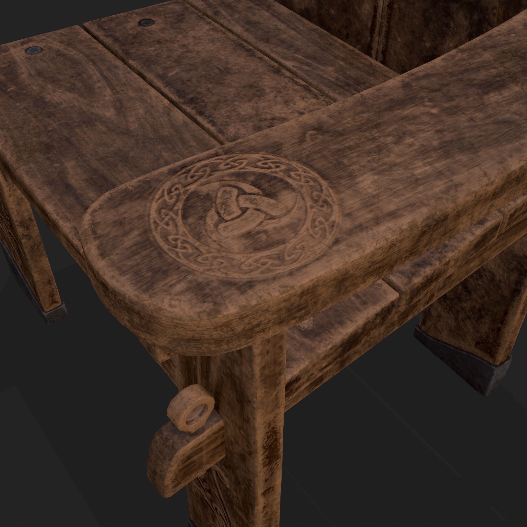 Tribe Chair Low-poly 3D model_7