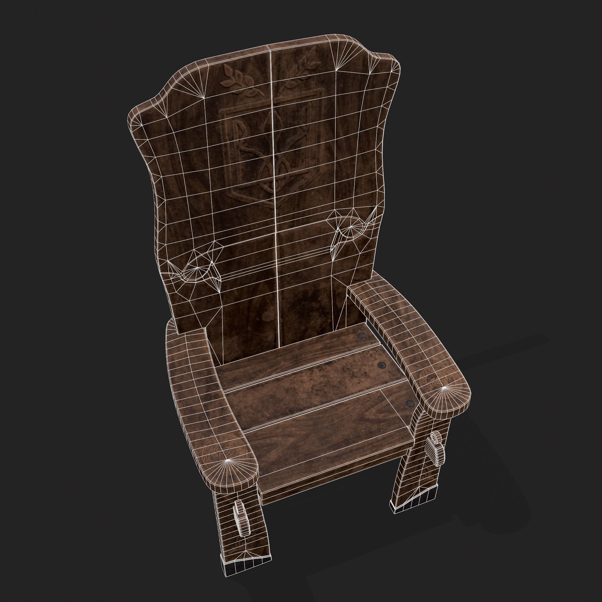 Tribe Chair Low-poly 3D model_18