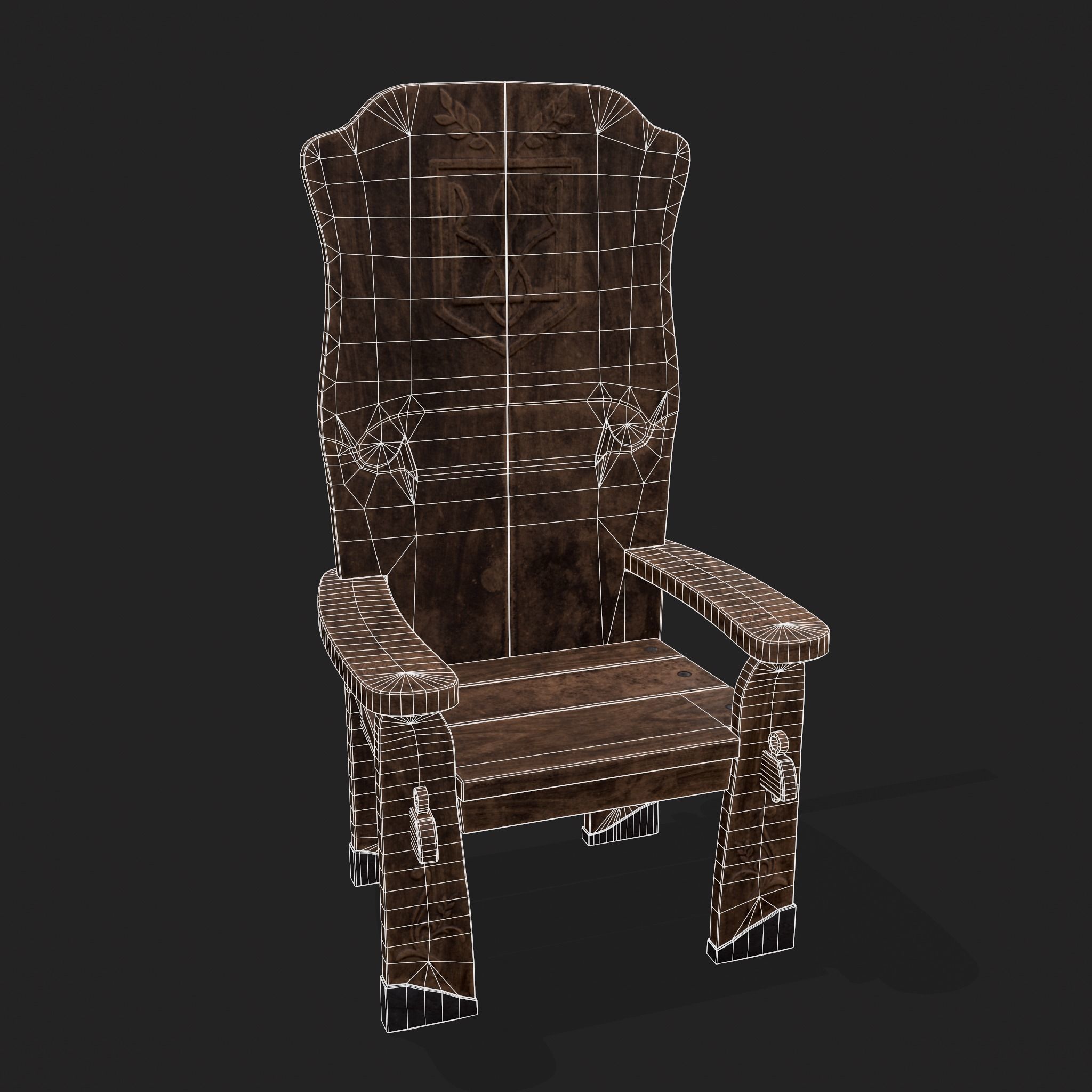 Tribe Chair Low-poly 3D model_2