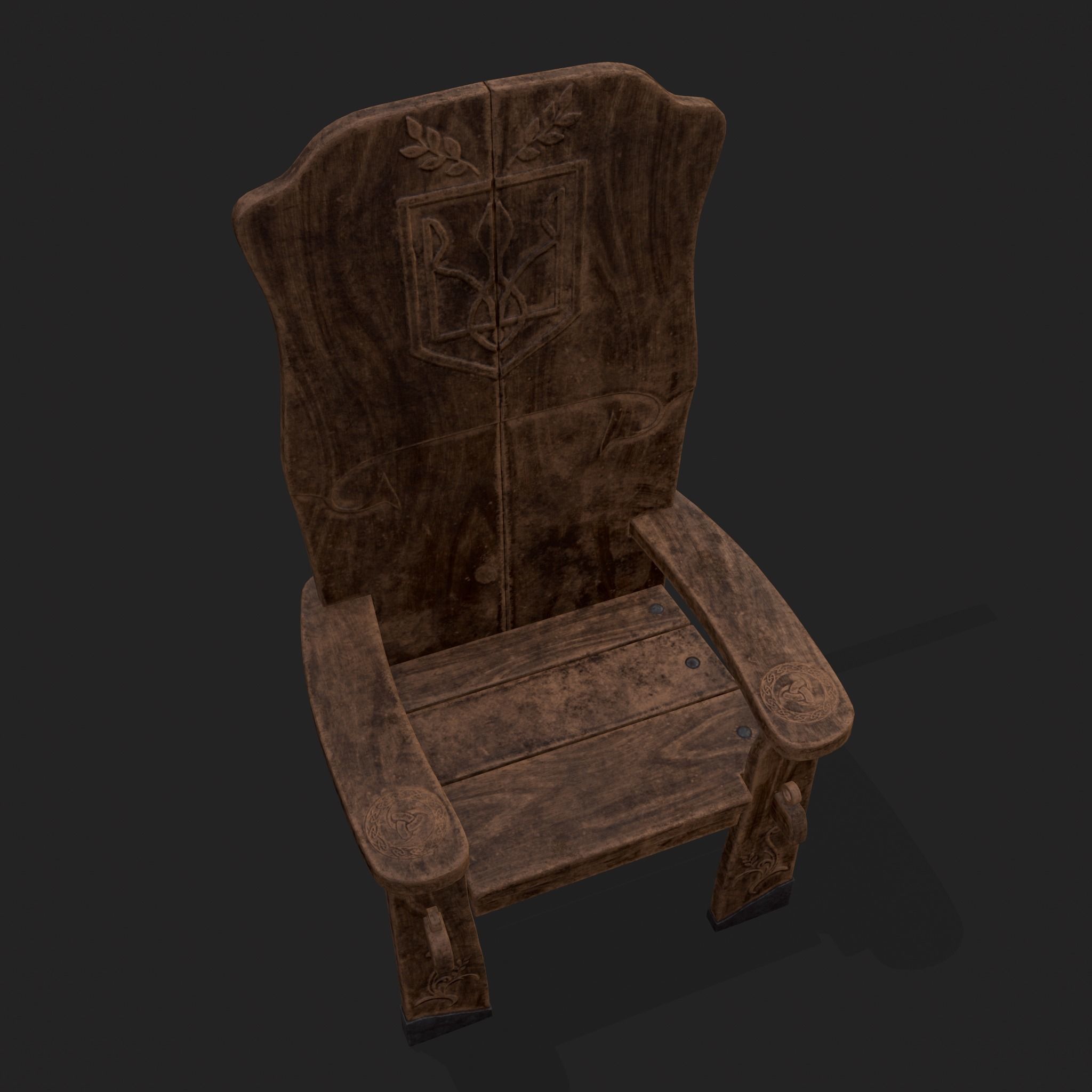Tribe Chair Low-poly 3D model_17