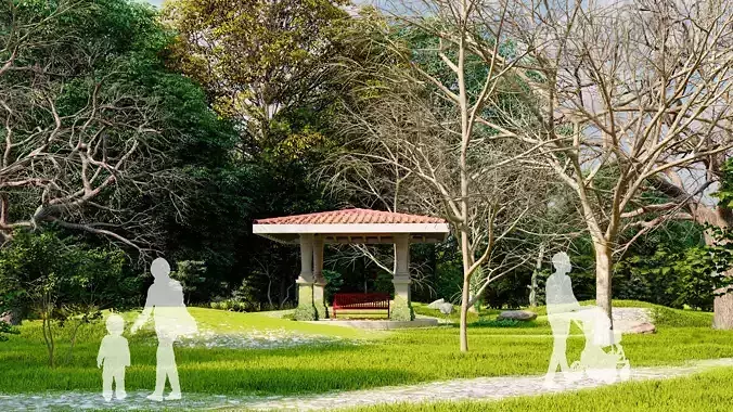 Gazebo  version 1 Free 3D model