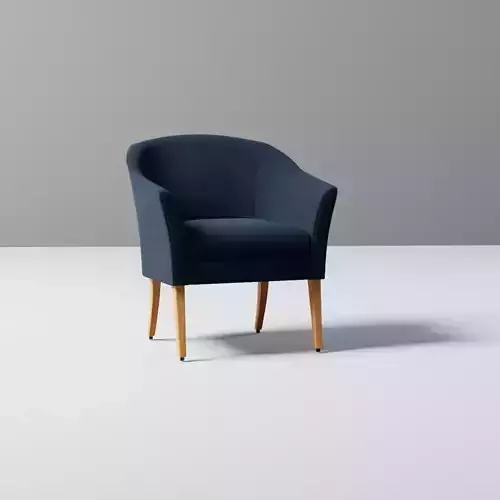  Barrel Shaped Accent Chair Blue