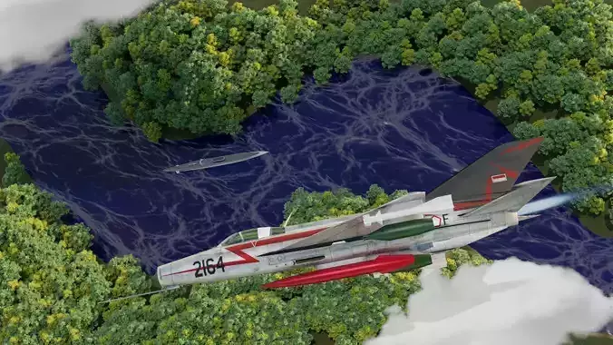 Low Poly MiG 21 F-13 Indonesian Air Force AURI