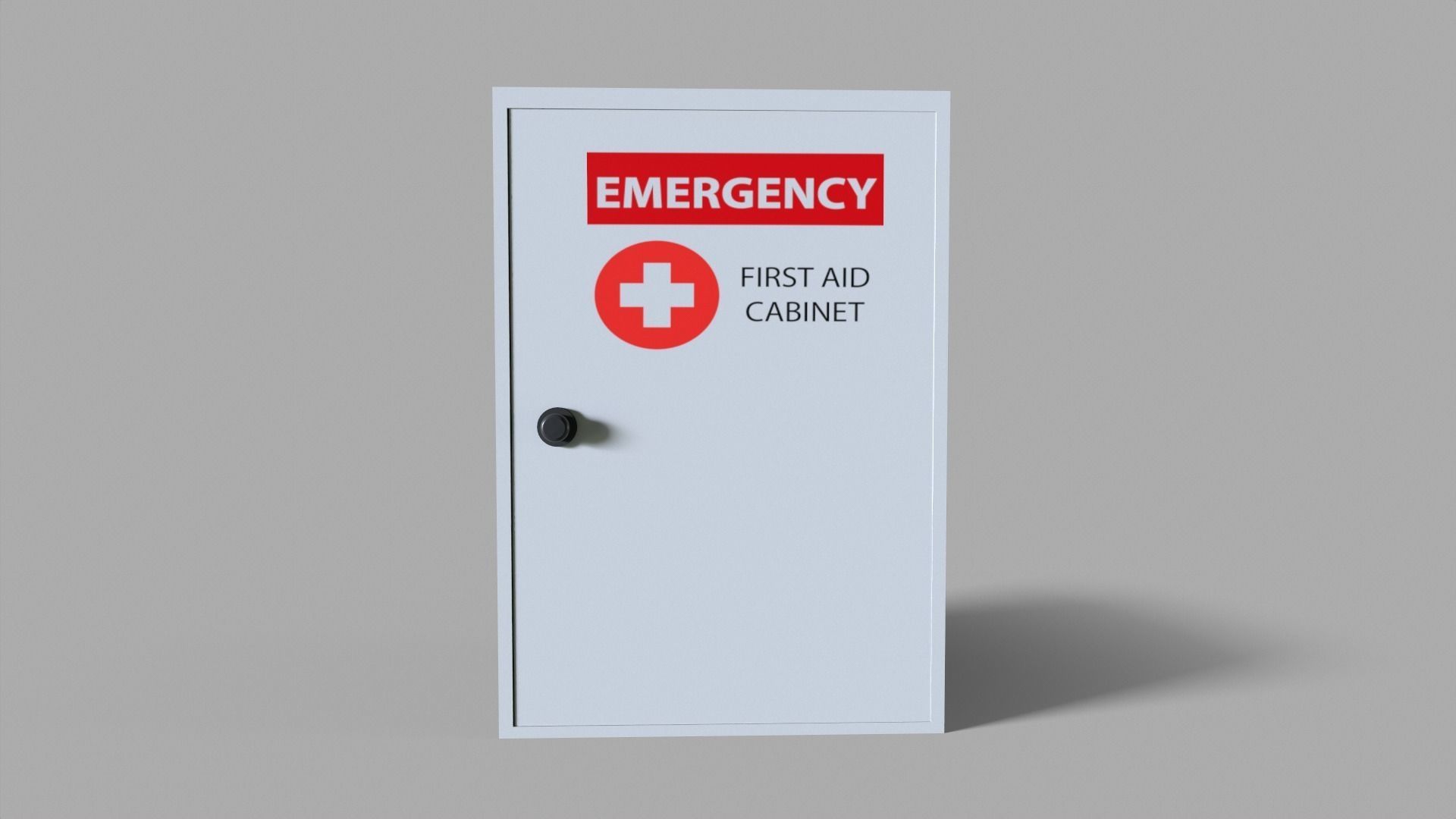 First Aid Cabinet Low-poly 3D model_2