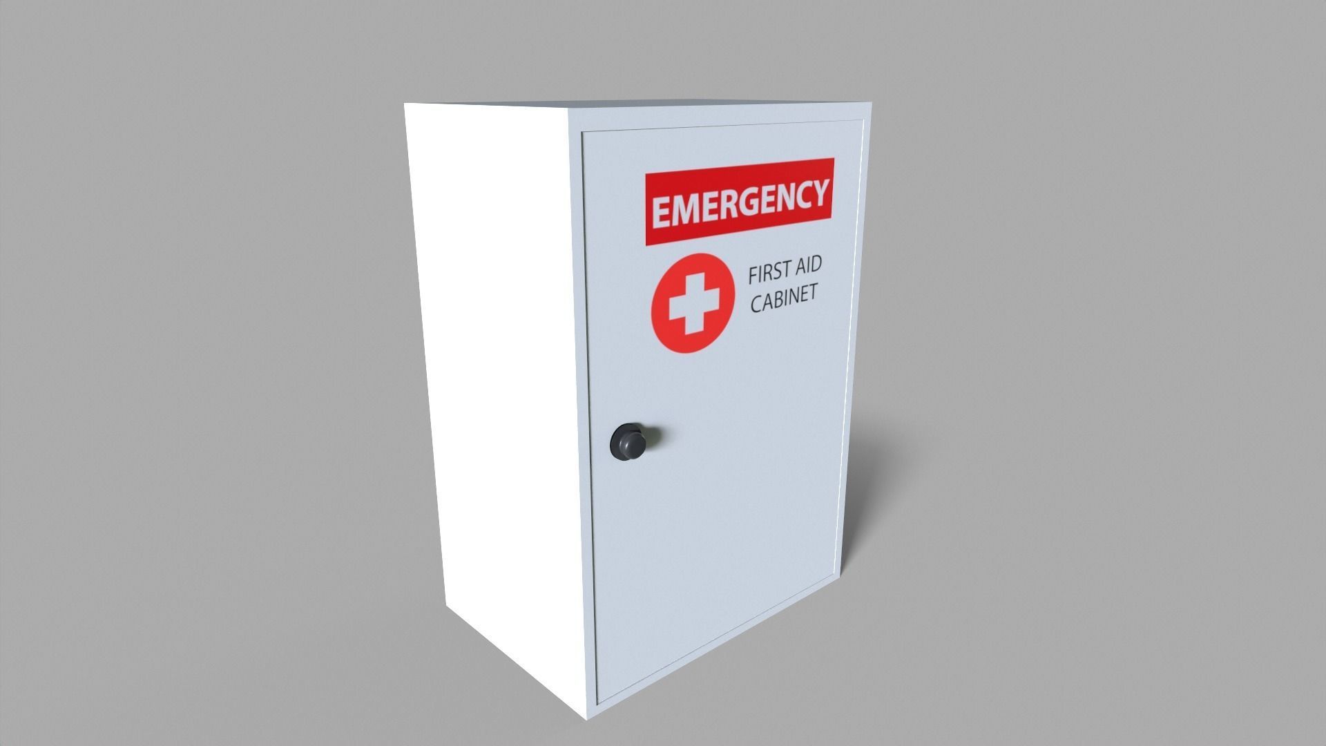 First Aid Cabinet Low-poly 3D model_4