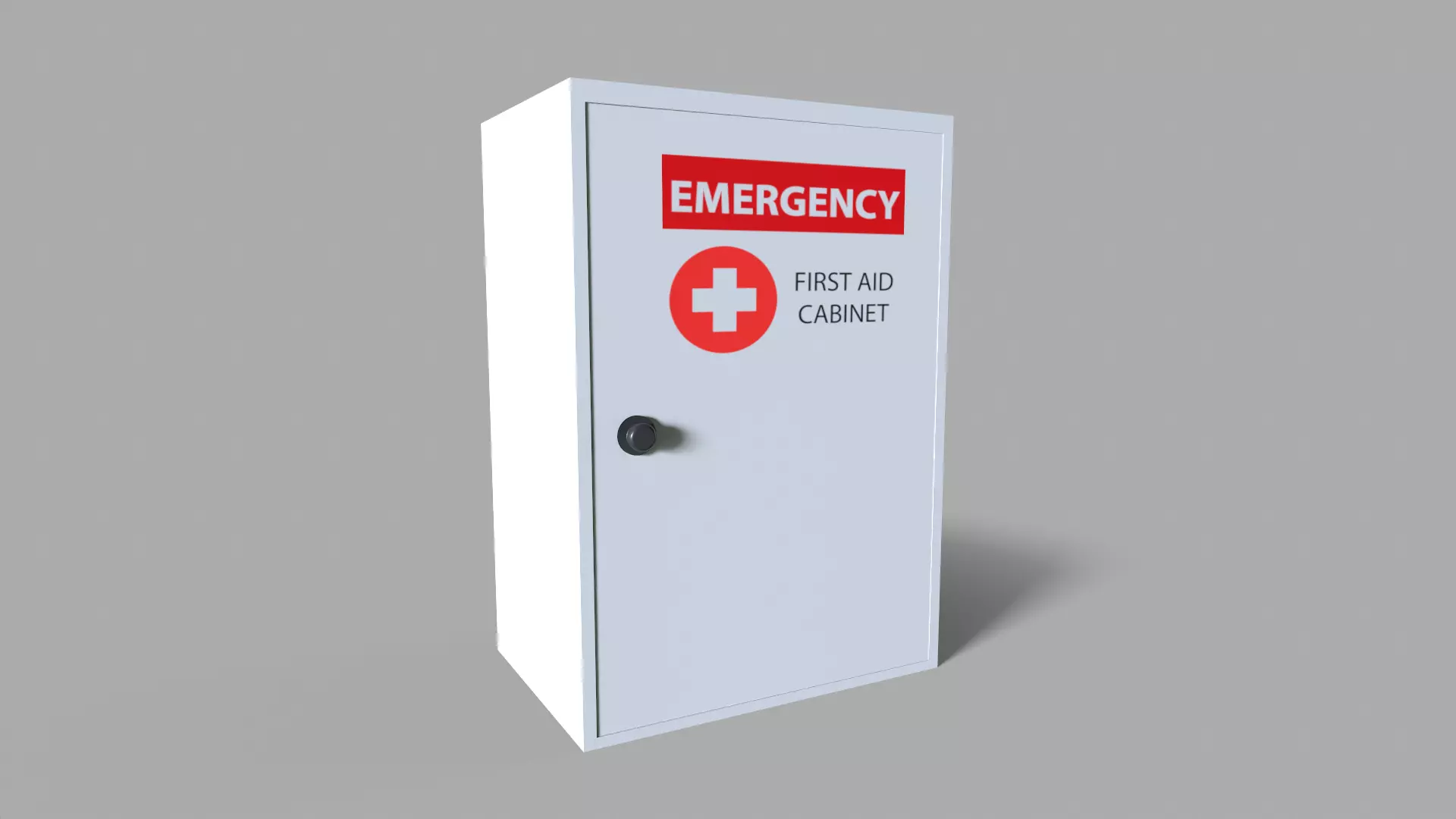 First Aid Cabinet Low-poly 3D model_0