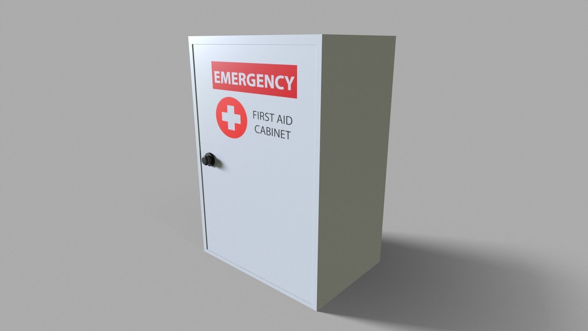 First Aid Cabinet Low-poly 3D model_3
