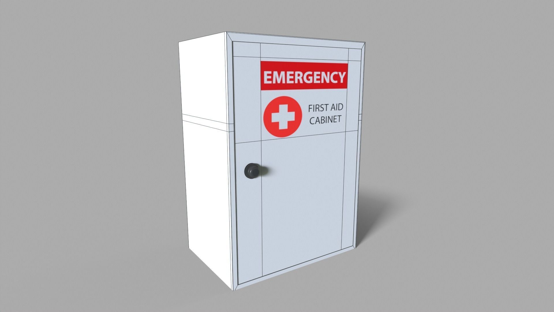 First Aid Cabinet Low-poly 3D model_6