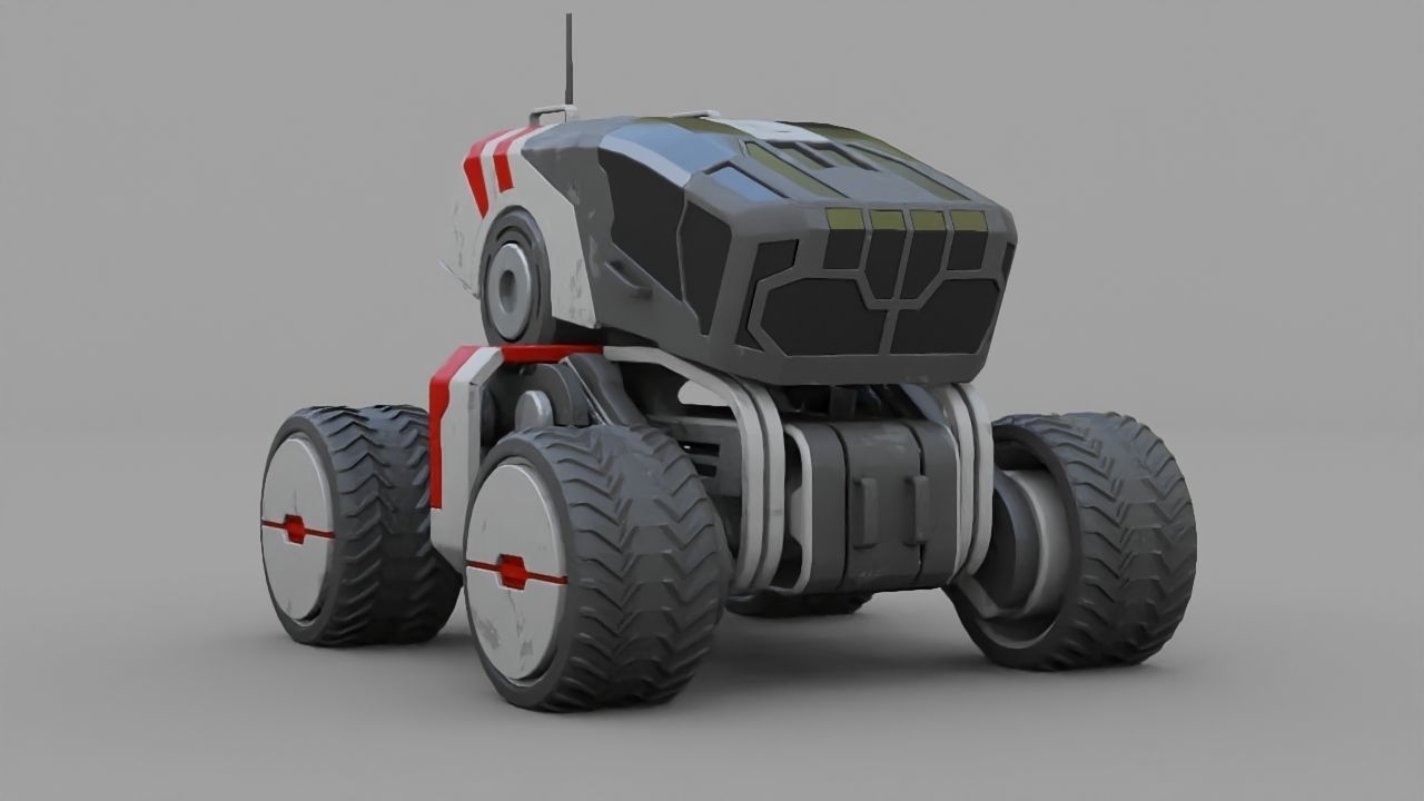 sci-fi truck  3D model_1