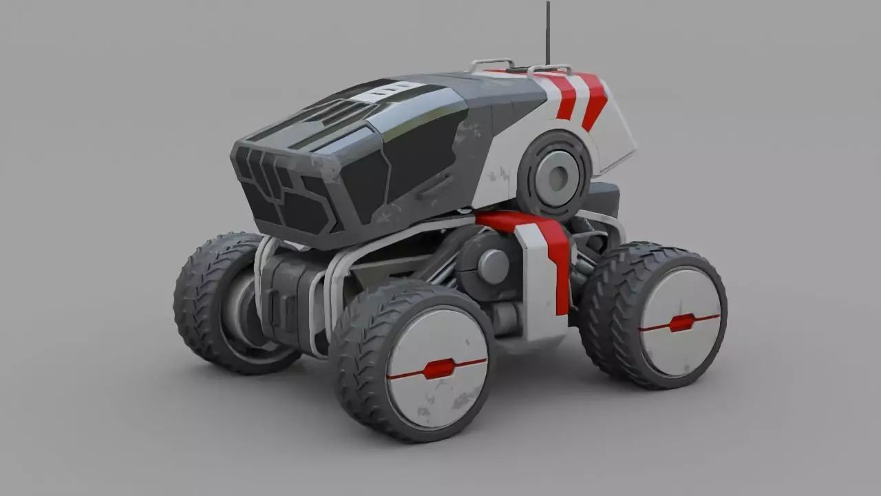 sci-fi truck  3D model_0