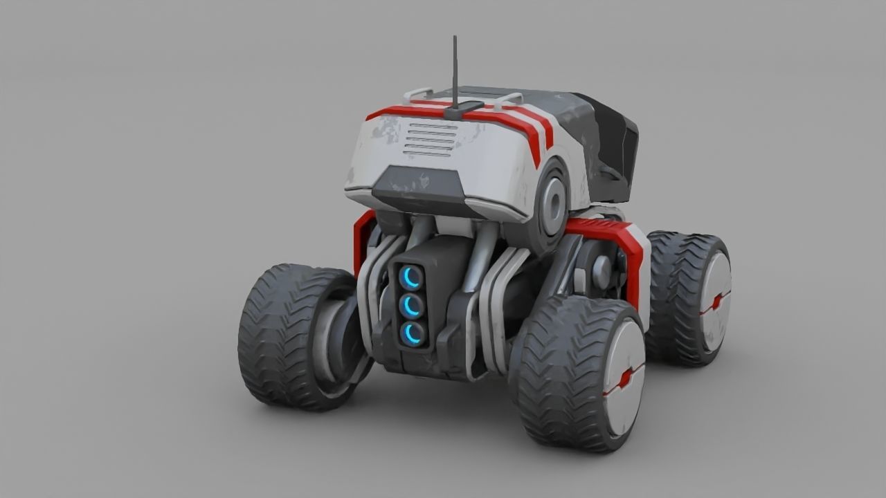 sci-fi truck  3D model_3