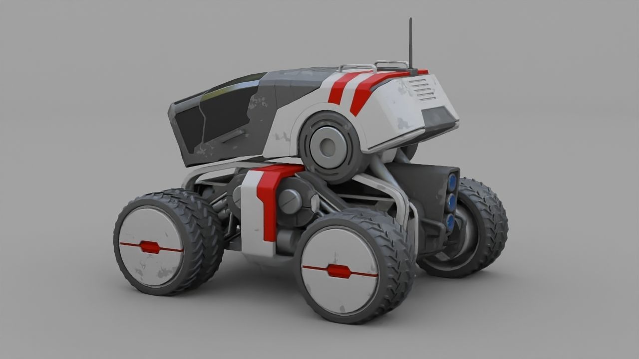 sci-fi truck  3D model_4