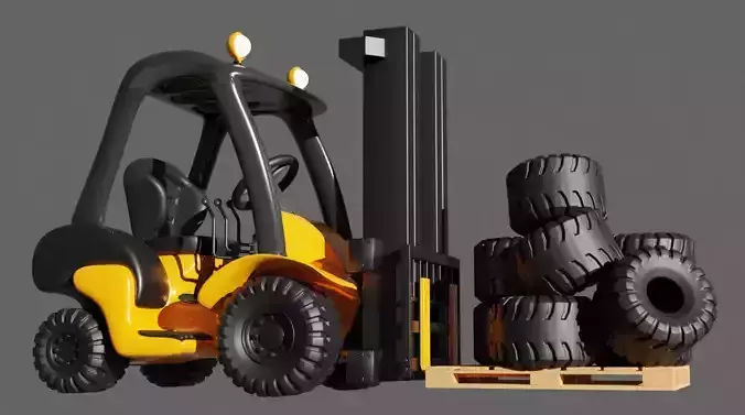 Cartoon Forklift