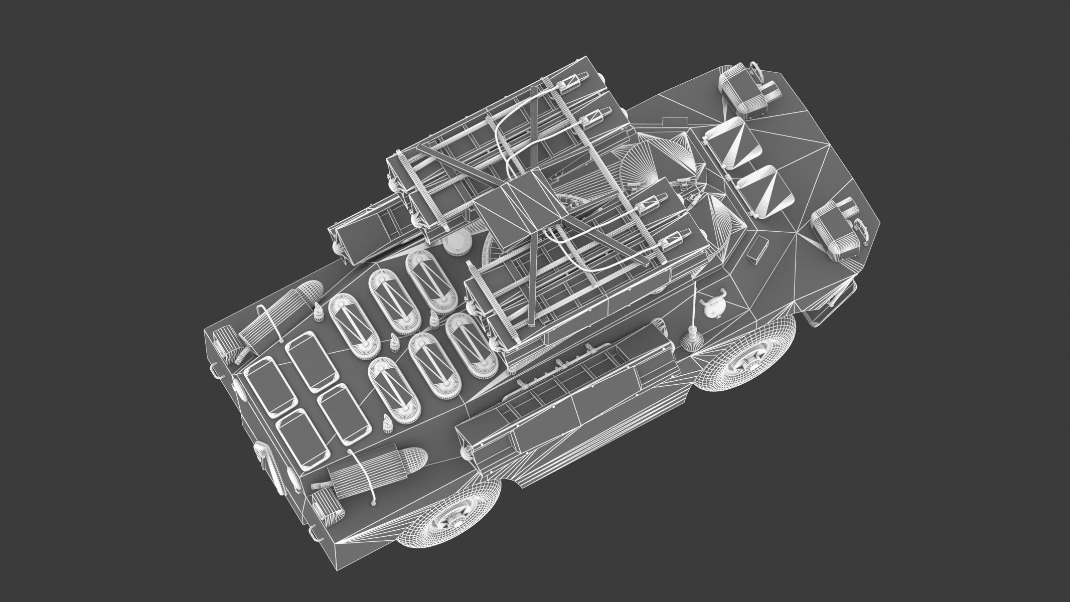 9K31 Strela-1 Low Poly Low-poly 3D model_29