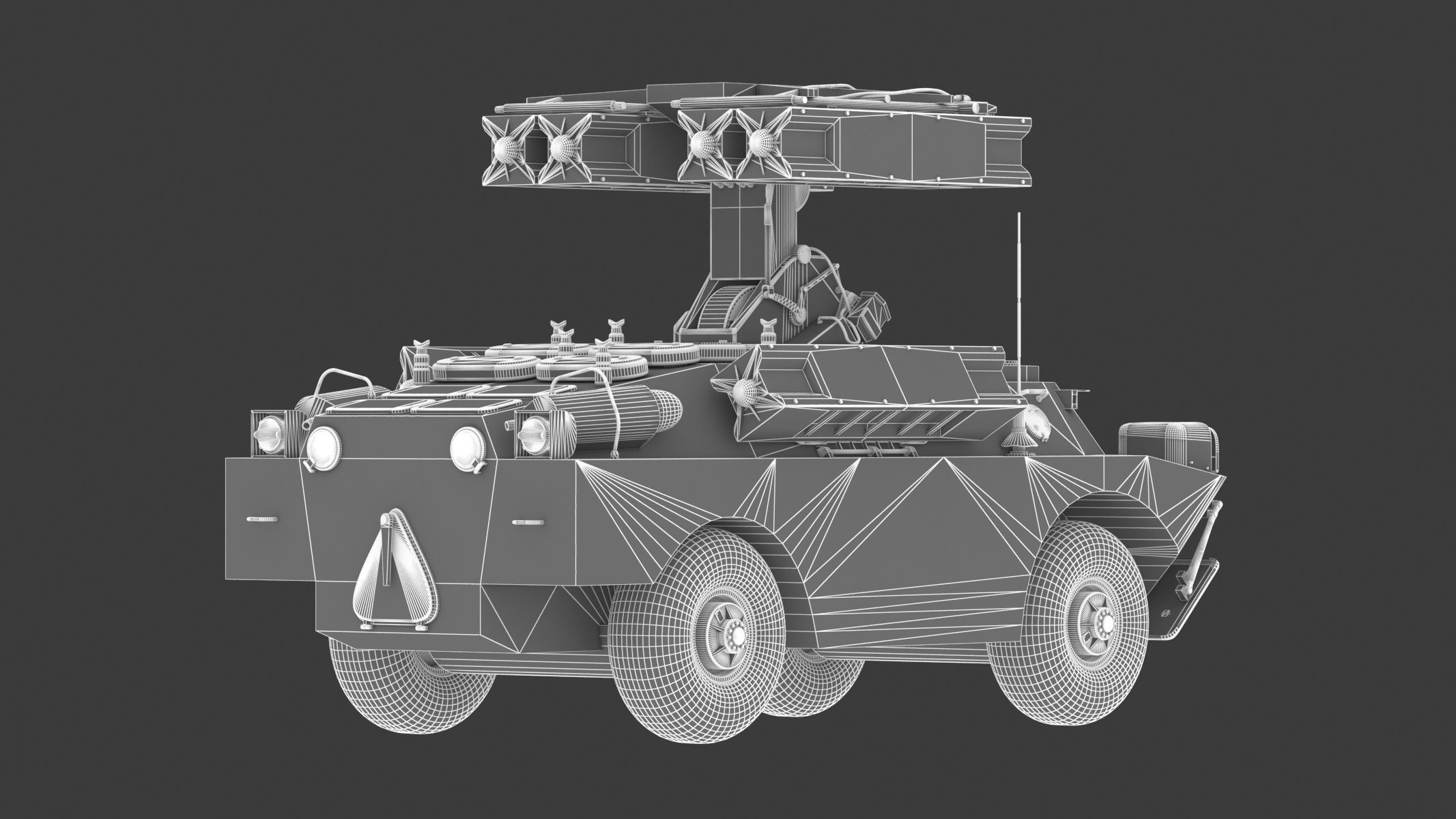 9K31 Strela-1 Low Poly Low-poly 3D model_24