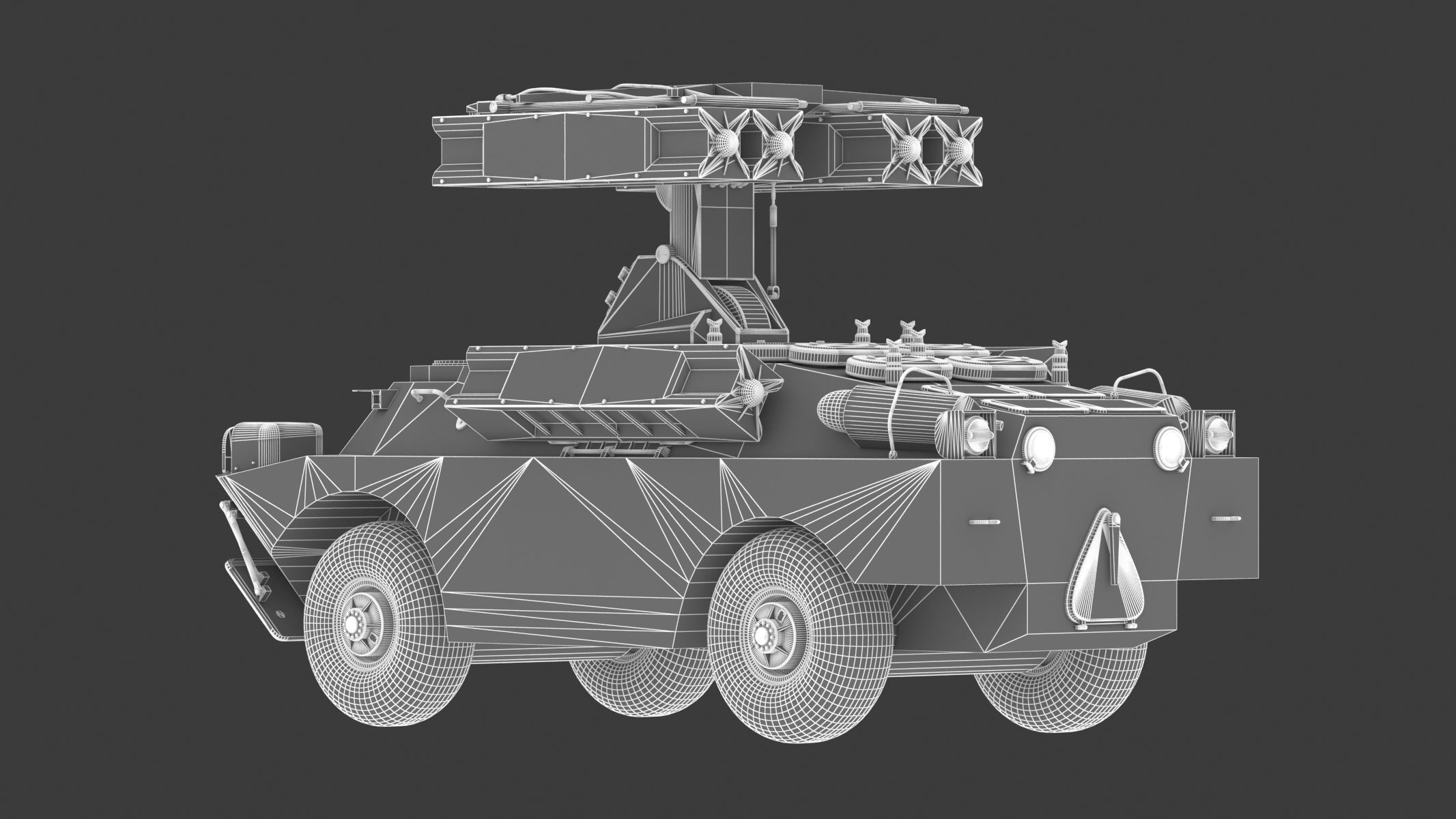 9K31 Strela-1 Low Poly Low-poly 3D model_26