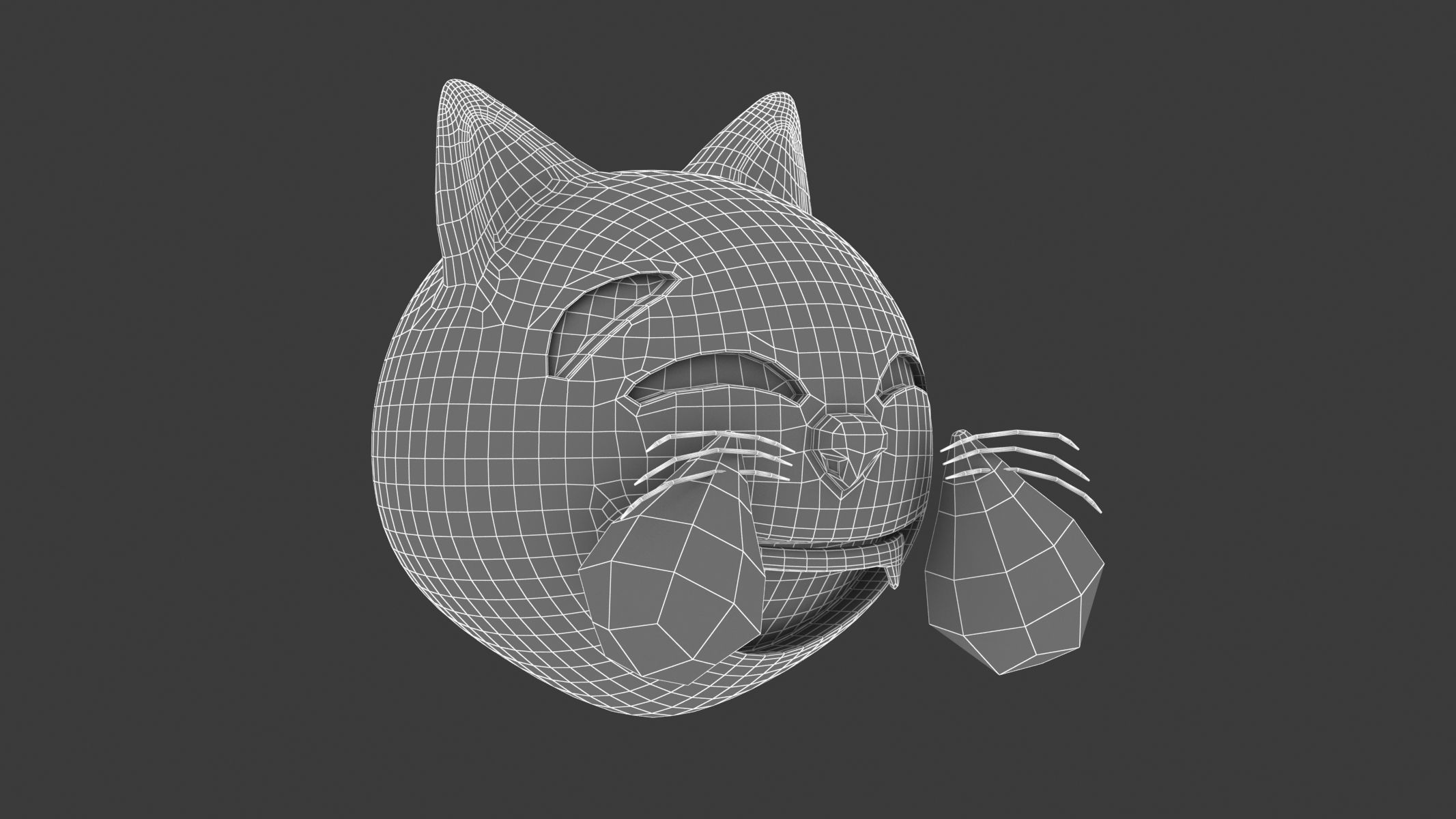 Apple Cat with Tears of Joy 3D model_6