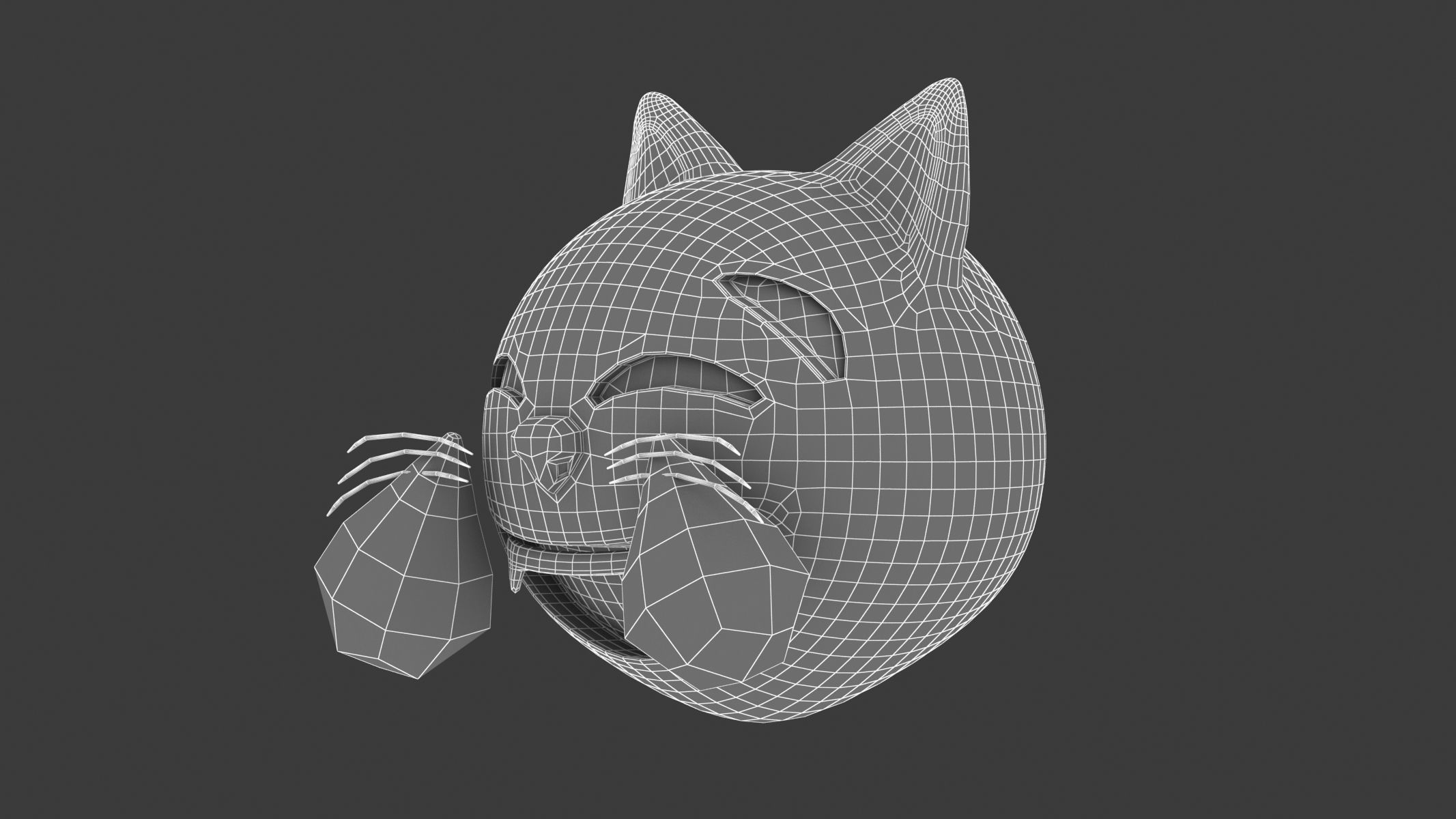 Apple Cat with Tears of Joy 3D model_7