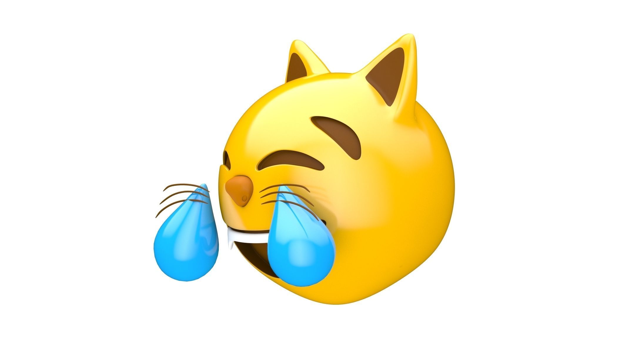 Apple Cat with Tears of Joy 3D model_2