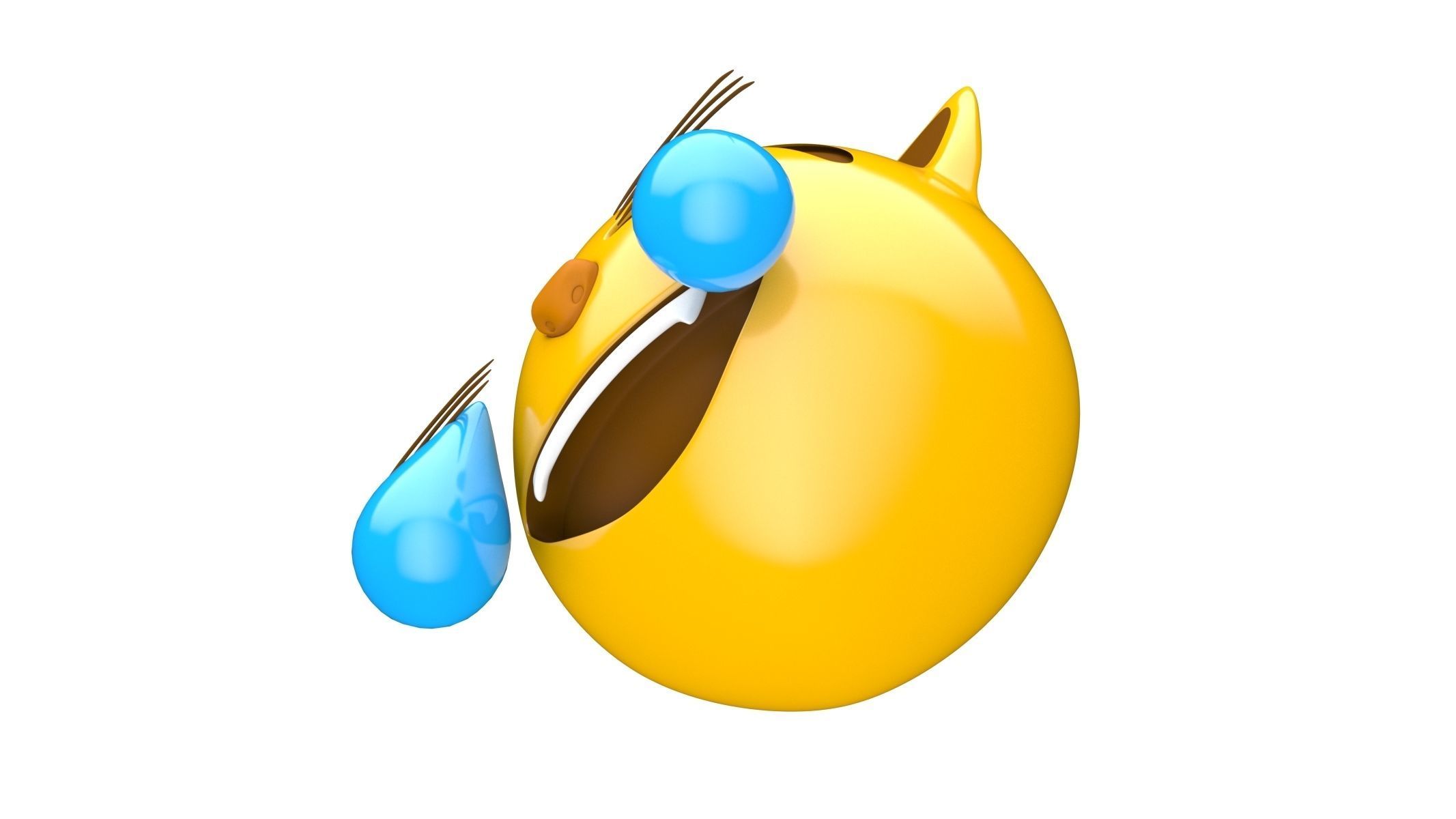 Apple Cat with Tears of Joy 3D model_3