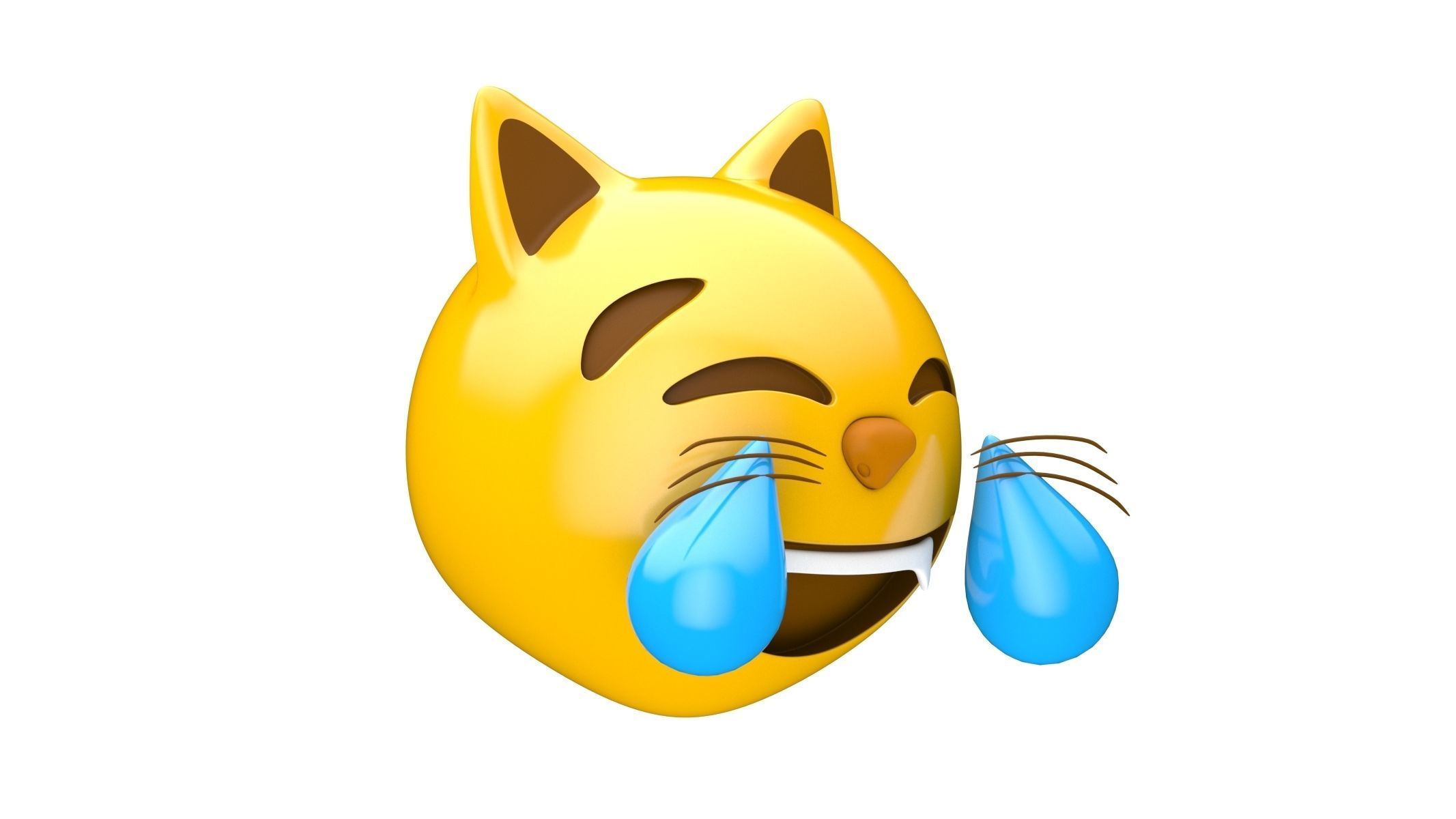 Apple Cat with Tears of Joy 3D model_1