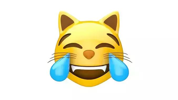 Apple Cat with Tears of Joy