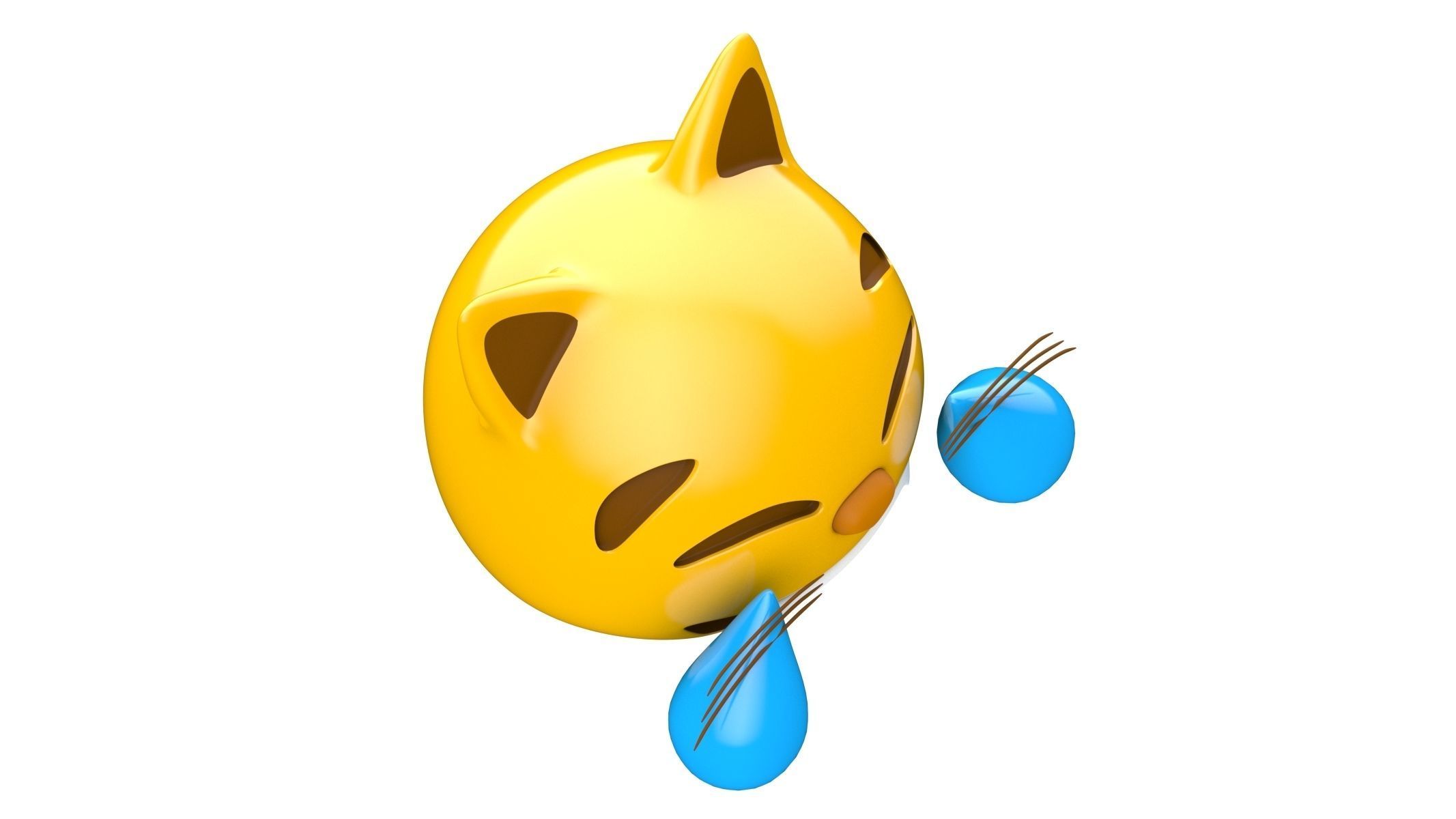 Apple Cat with Tears of Joy 3D model_4