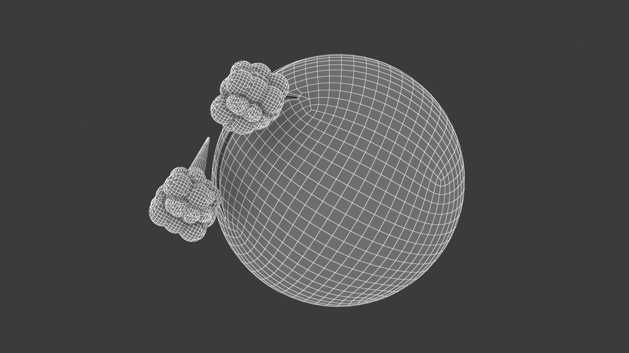 Apple Face with Steam From Nose 3D model_8