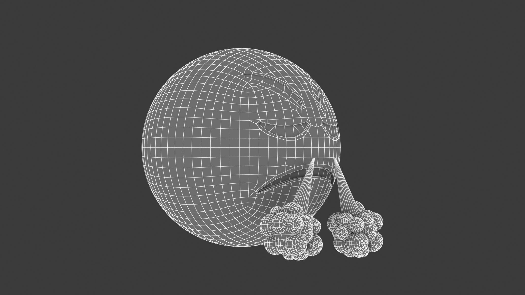 Apple Face with Steam From Nose 3D model_6