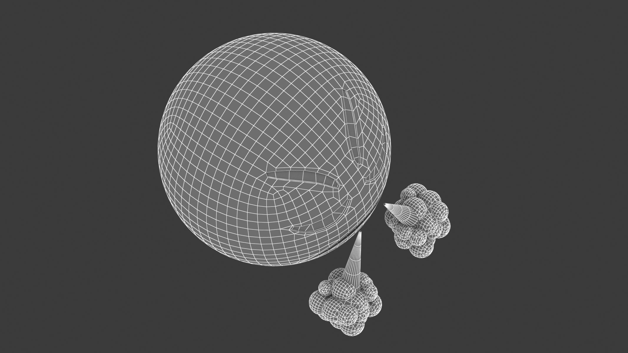 Apple Face with Steam From Nose 3D model_9