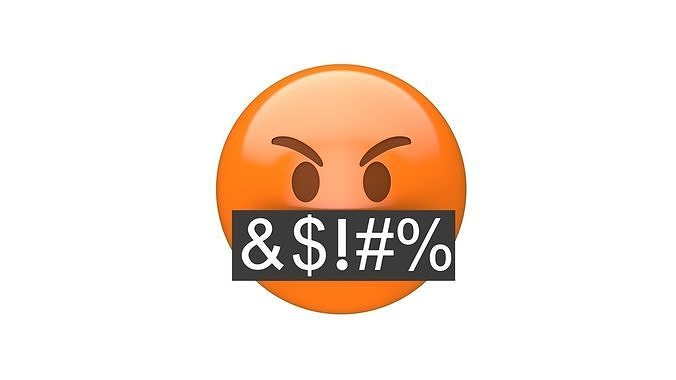 Apple Face with Symbols on Mouth 3D model