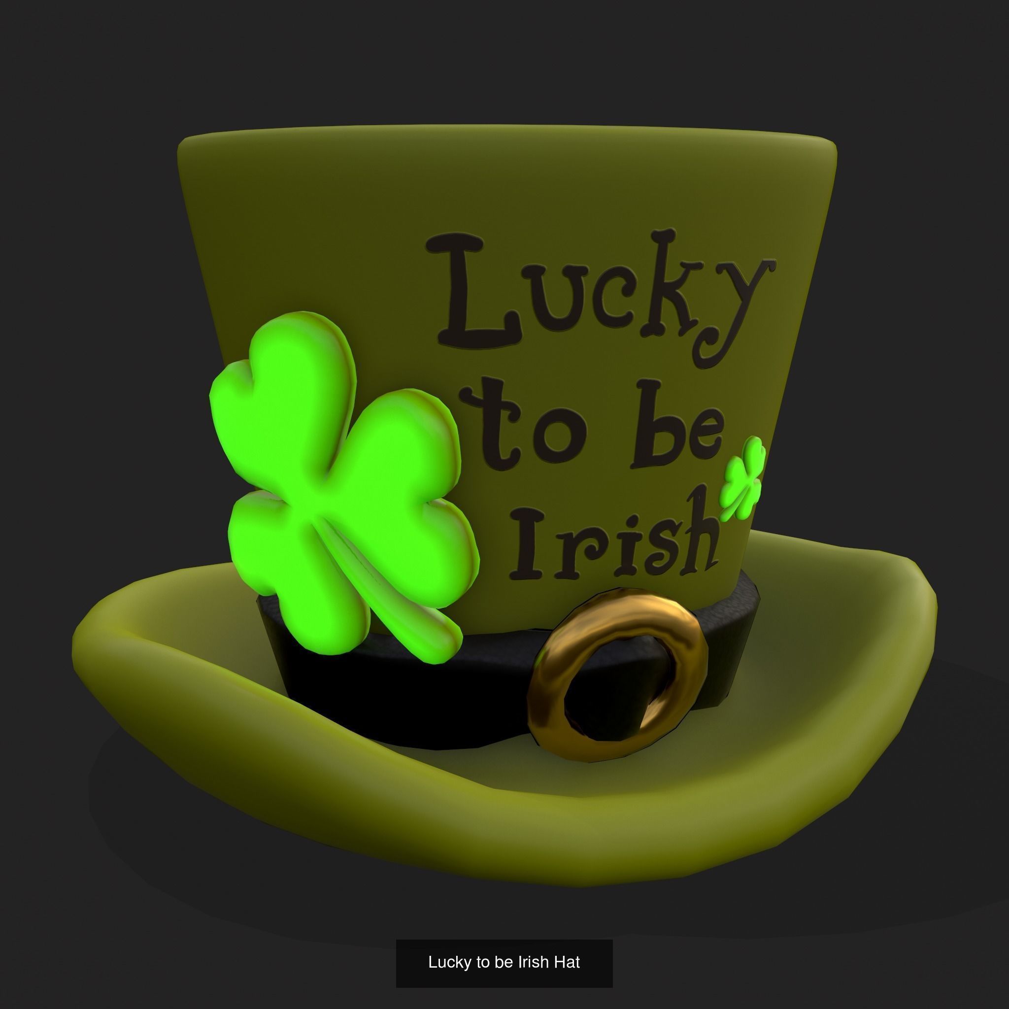 St Patricks Glowing Clover Props 3D Model Collection_5