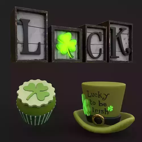 Lucky to be Irish Pack 3D Model Collection