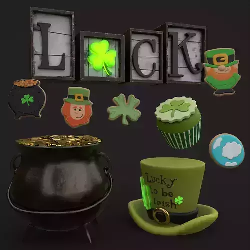 Luck Props Mix  3D Model Collection