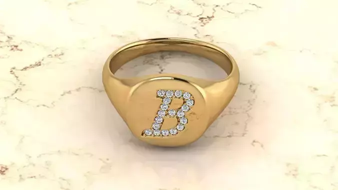 Alphabet Jewelry Ring B