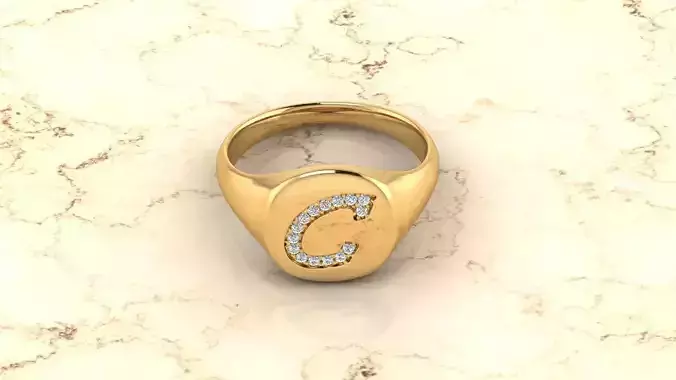 Alphabet Jewelry Ring C