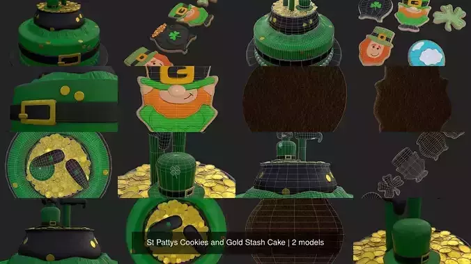 St Pattys Cookies and Gold Stash Cake