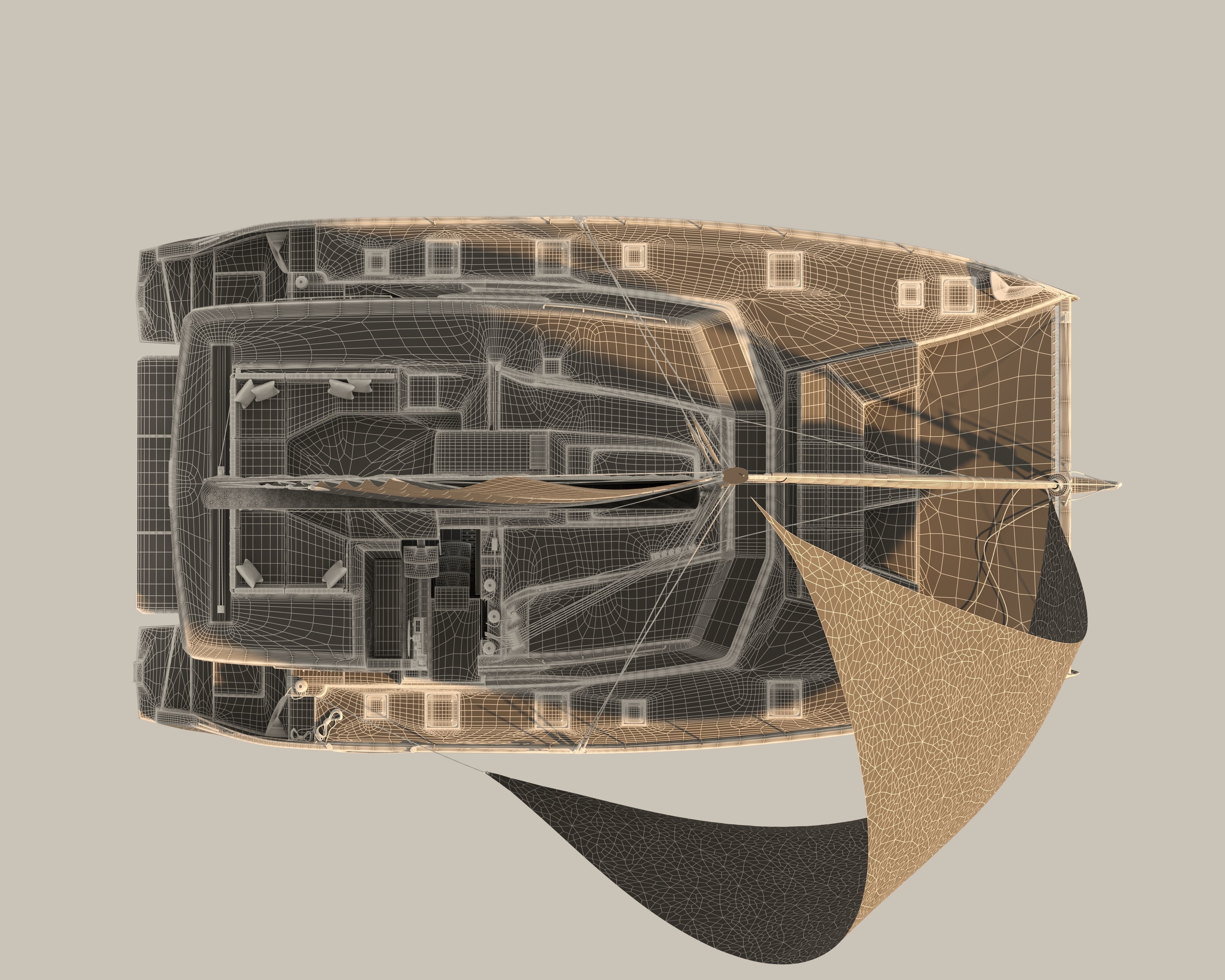 aura 51 Catamaran 3D model_14