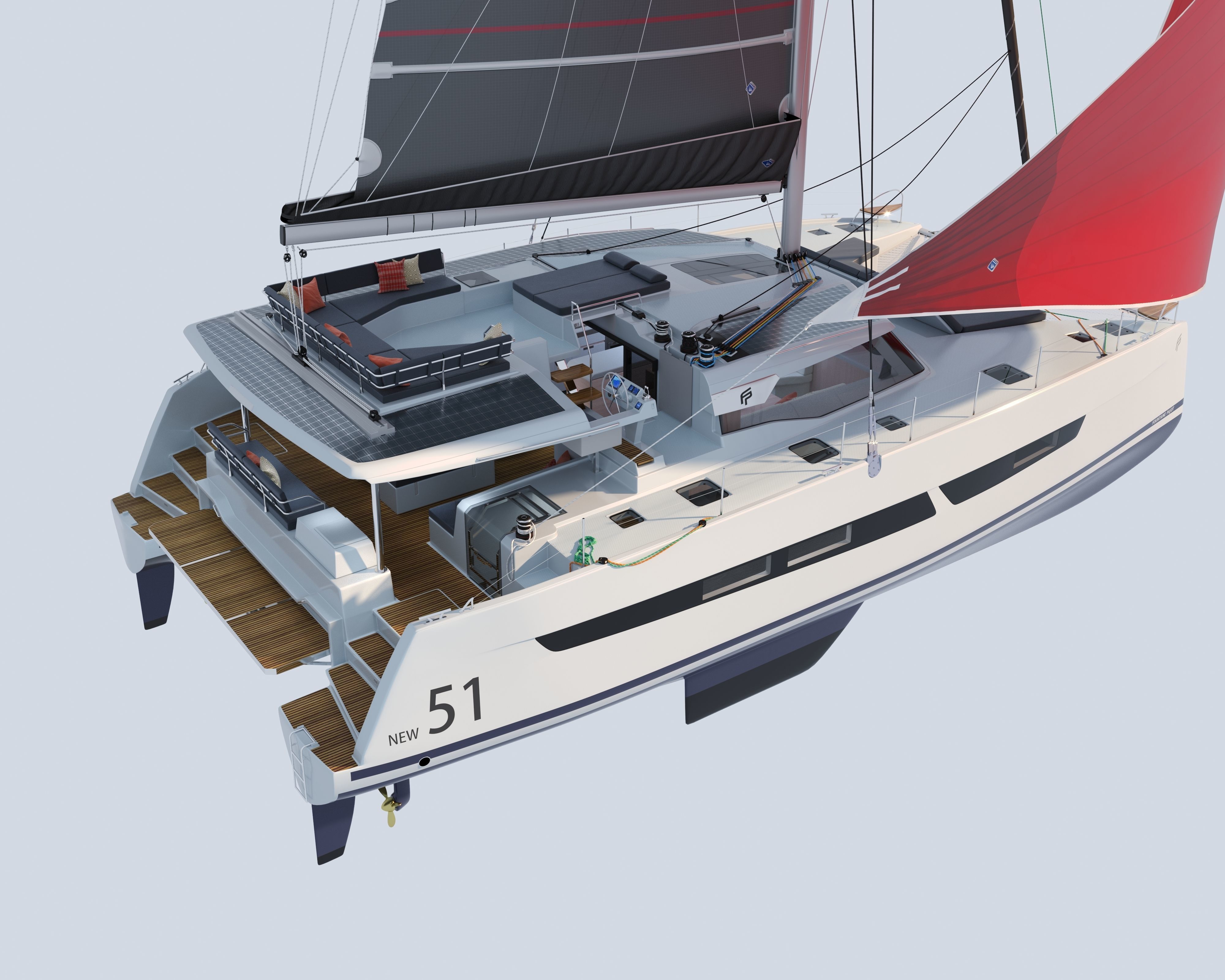 aura 51 Catamaran 3D model_1