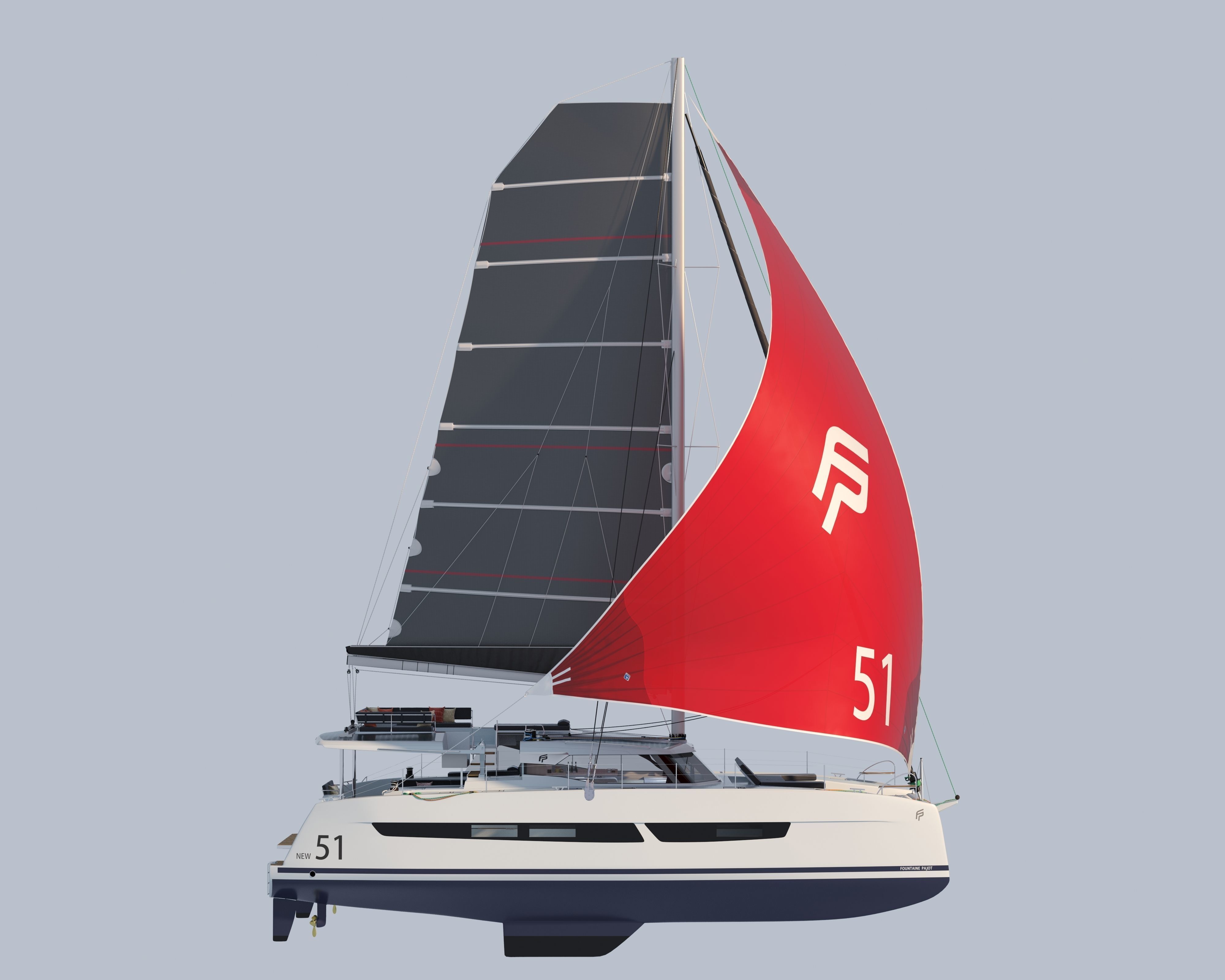 aura 51 Catamaran 3D model_9