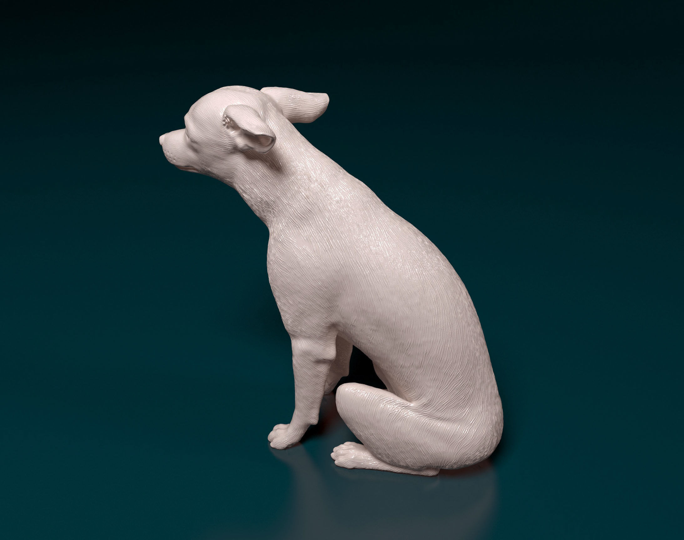 Toy terrier sitting 3D print model_5