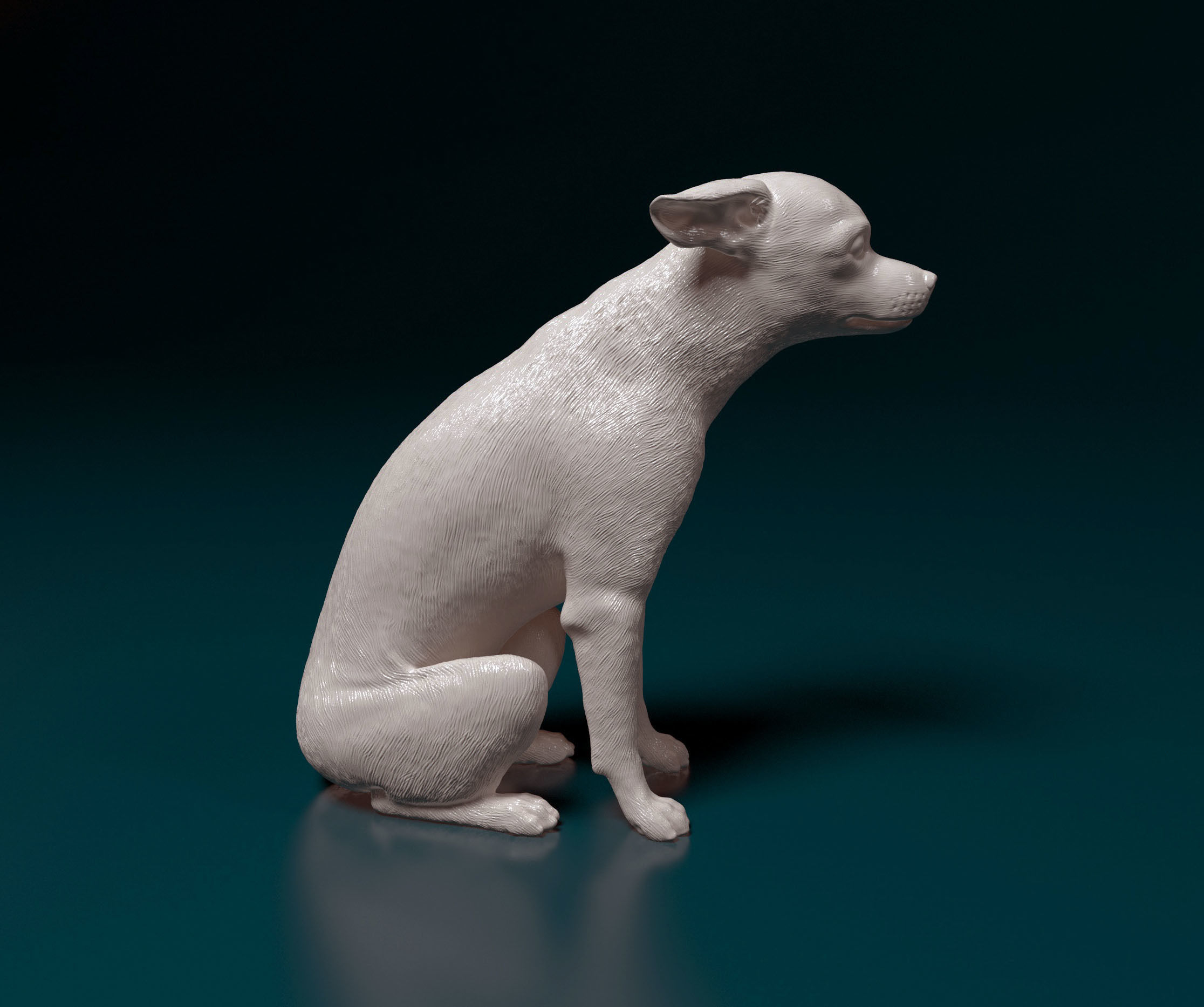 Toy terrier sitting 3D print model_1