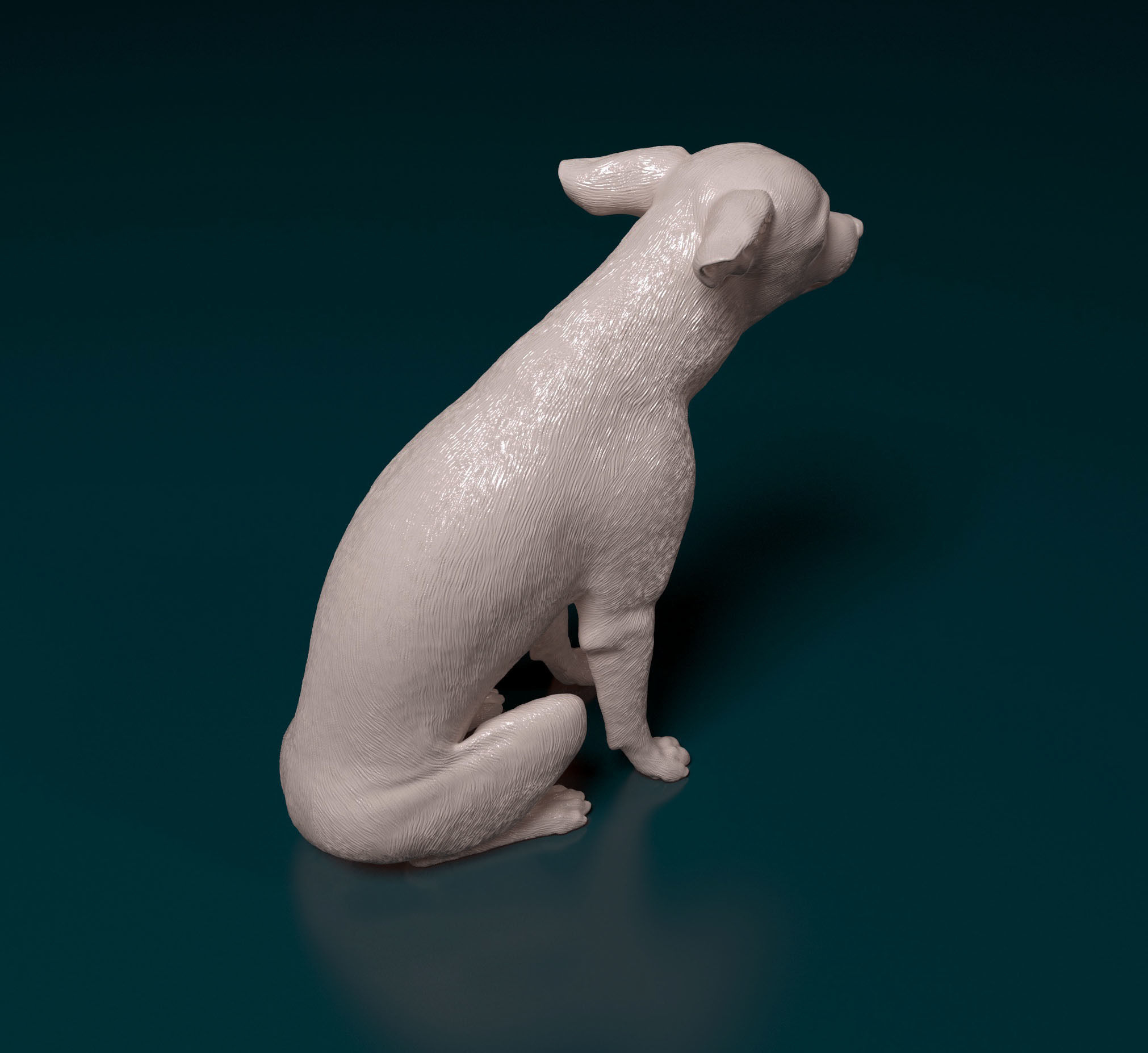 Toy terrier sitting 3D print model_2