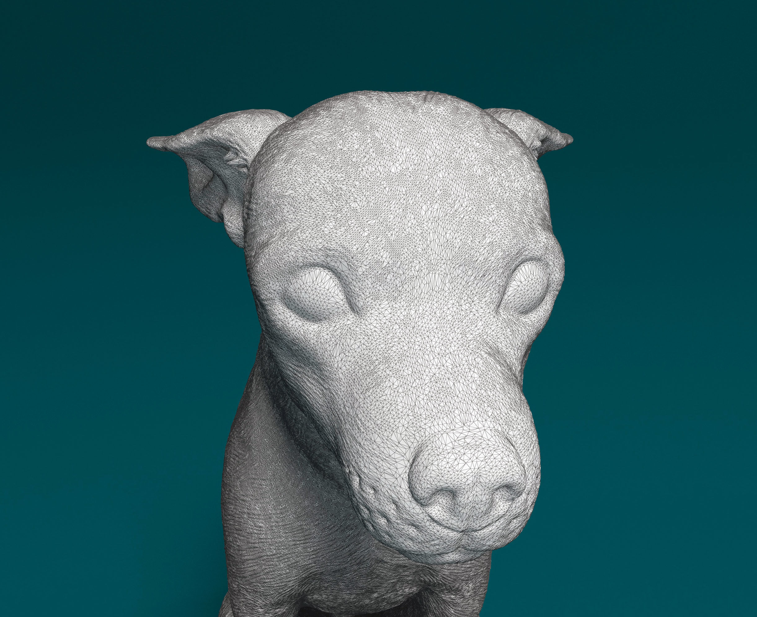Toy terrier sitting 3D print model_9
