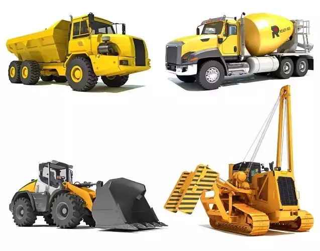 Road Construction Equipment  3D Model Collection