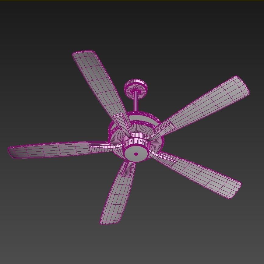 Quorum Villa   Studio White Transitional Ceiling Fan 3D model_7