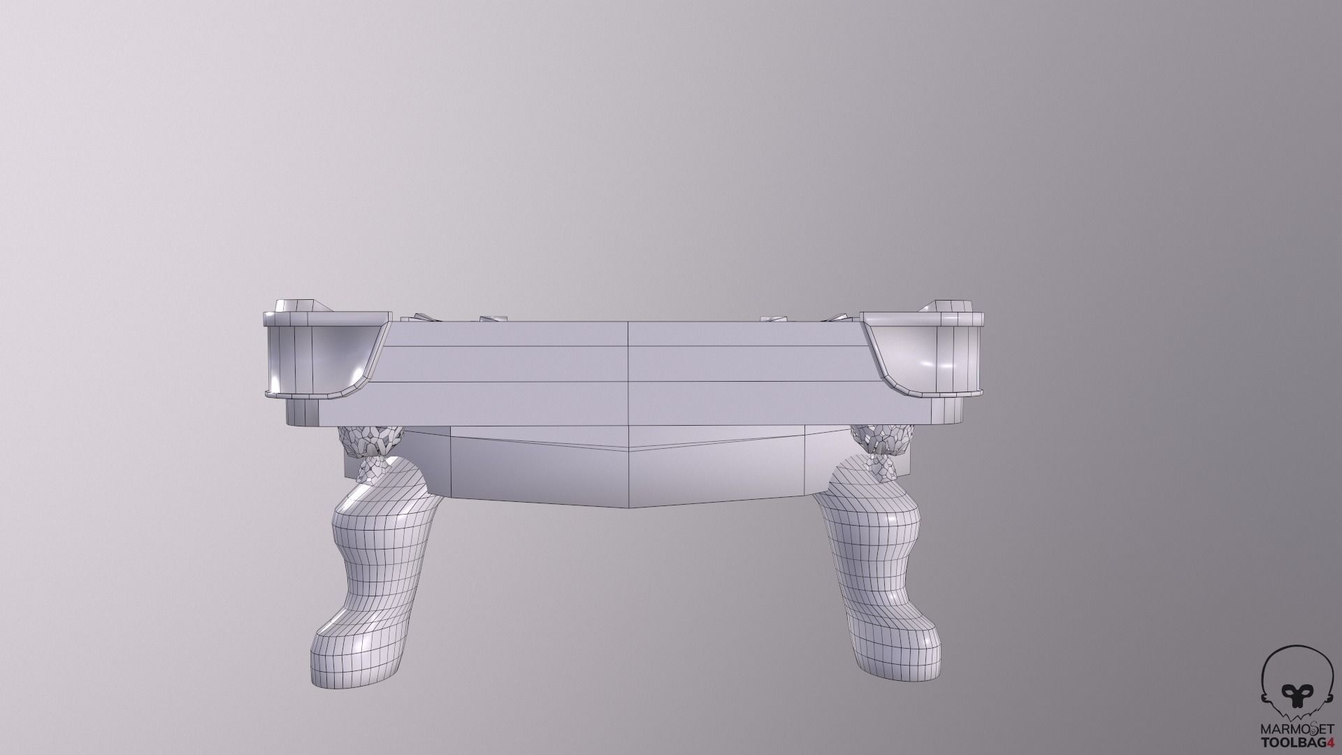 Billiards pool table Low-poly 3D model_25