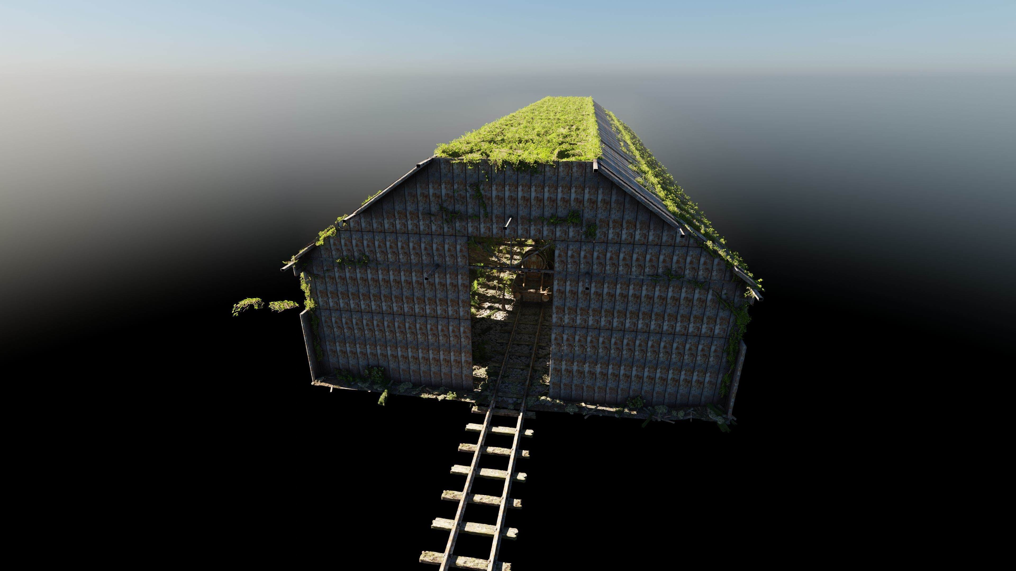 Abandoned Train Scene 3D model_12