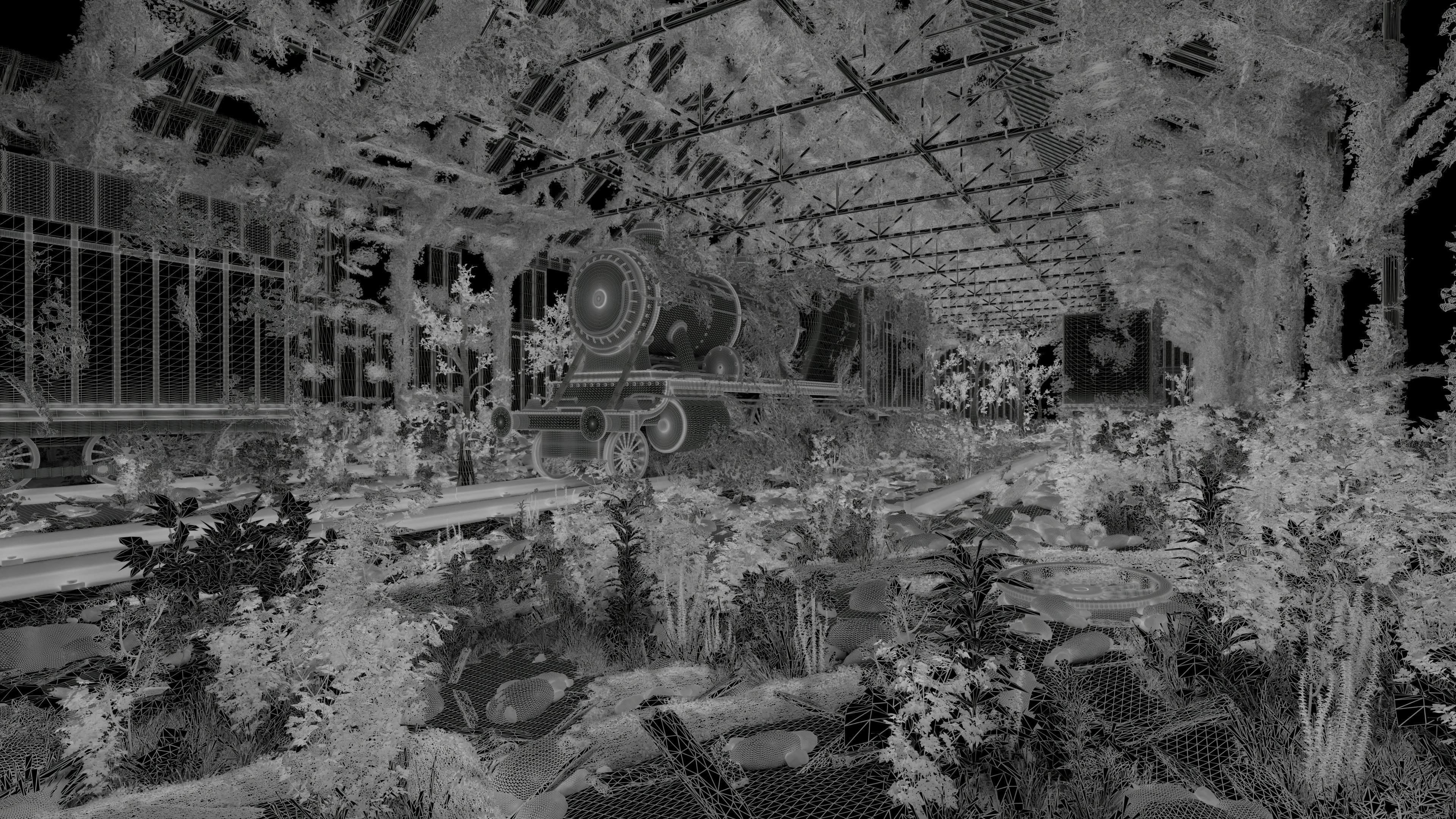 Abandoned Train Scene 3D model_15