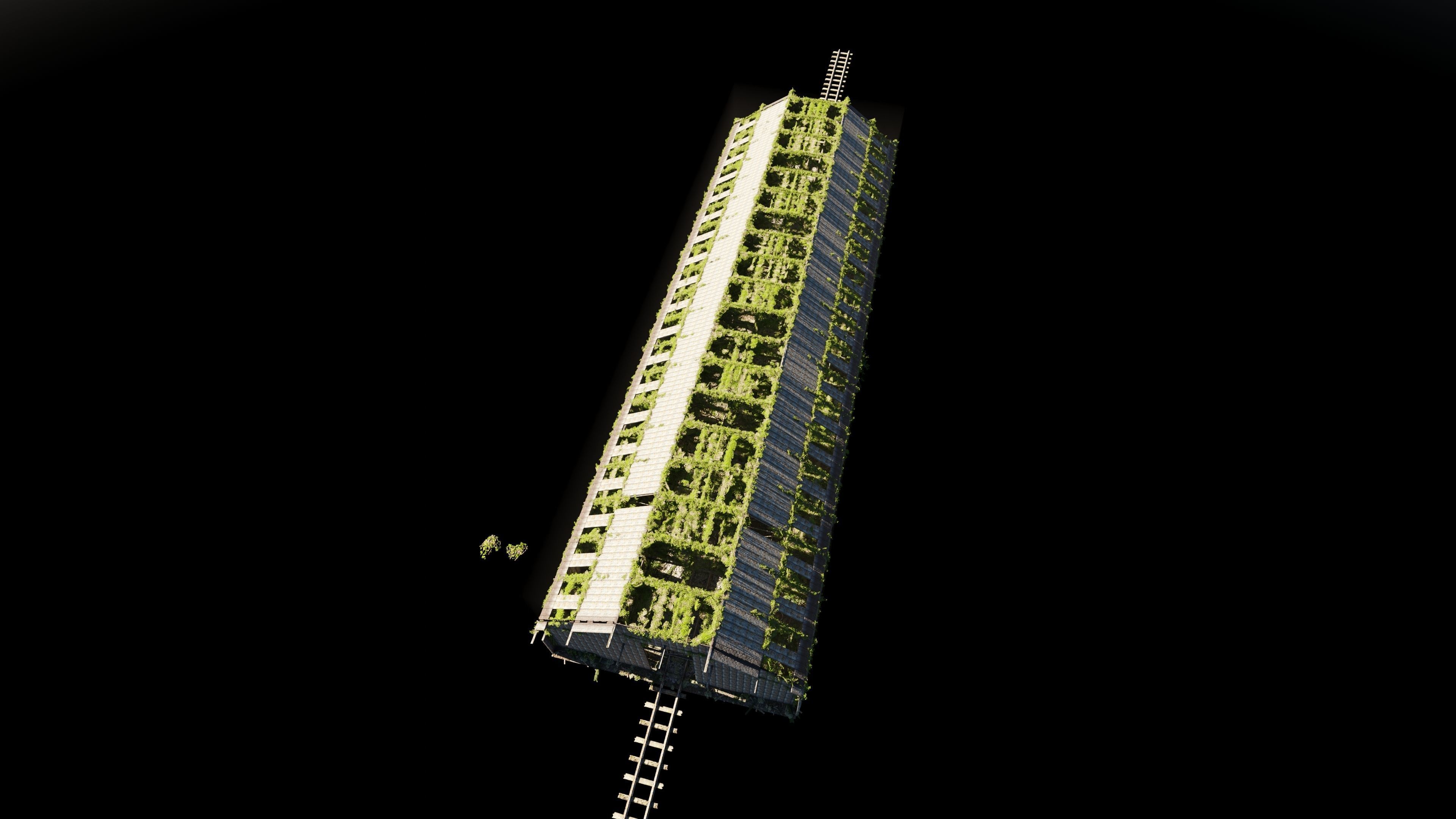 Abandoned Train Scene 3D model_13